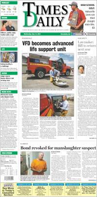 Portada de Times Daily (USA)