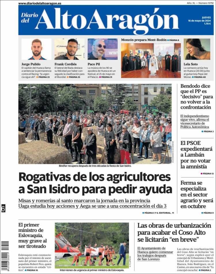 Portada de Diario del AltoAragón (España)