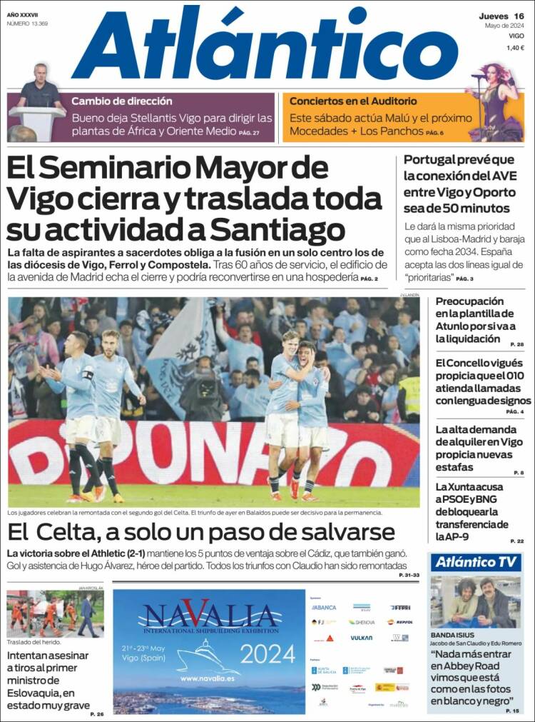 Portada de Atlántico Diario (España)