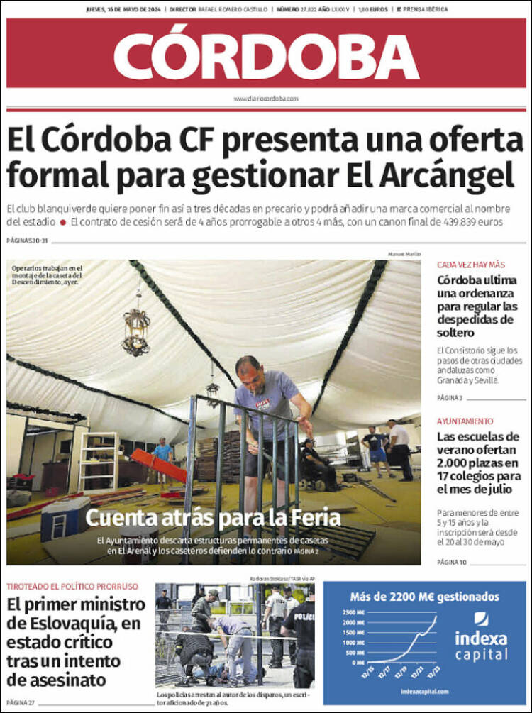 Portada de Diario de Córdoba (España)