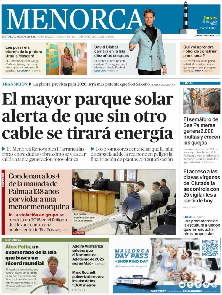 Portada de Menorca - Diario Insular (España)