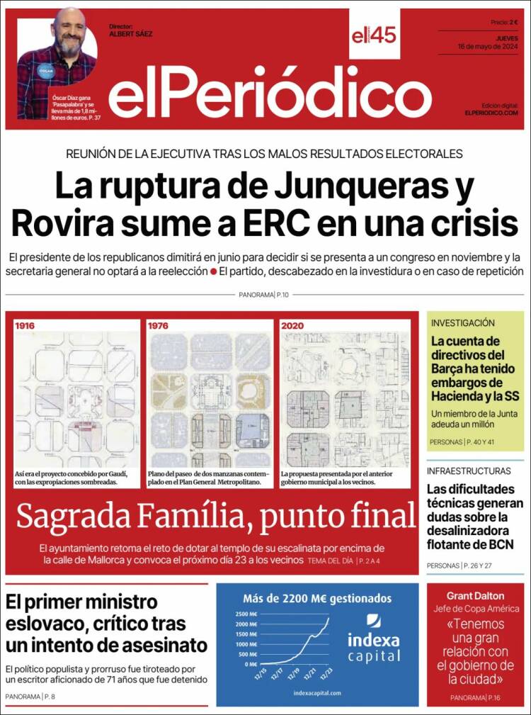 Portada de El Periódico (España)