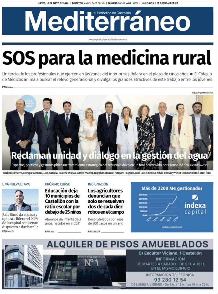 Portada de El Periódico Mediterraneo (España)