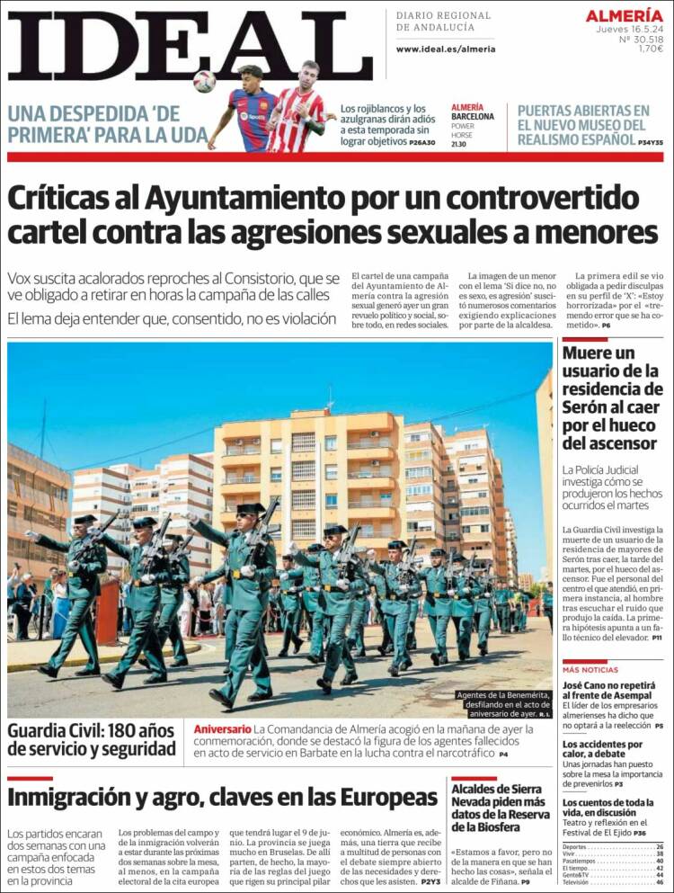 Portada de Ideal Almeria (España)