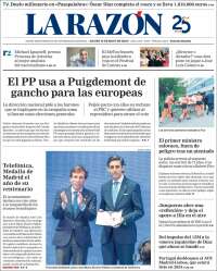 Portada de La Razón (Spain)