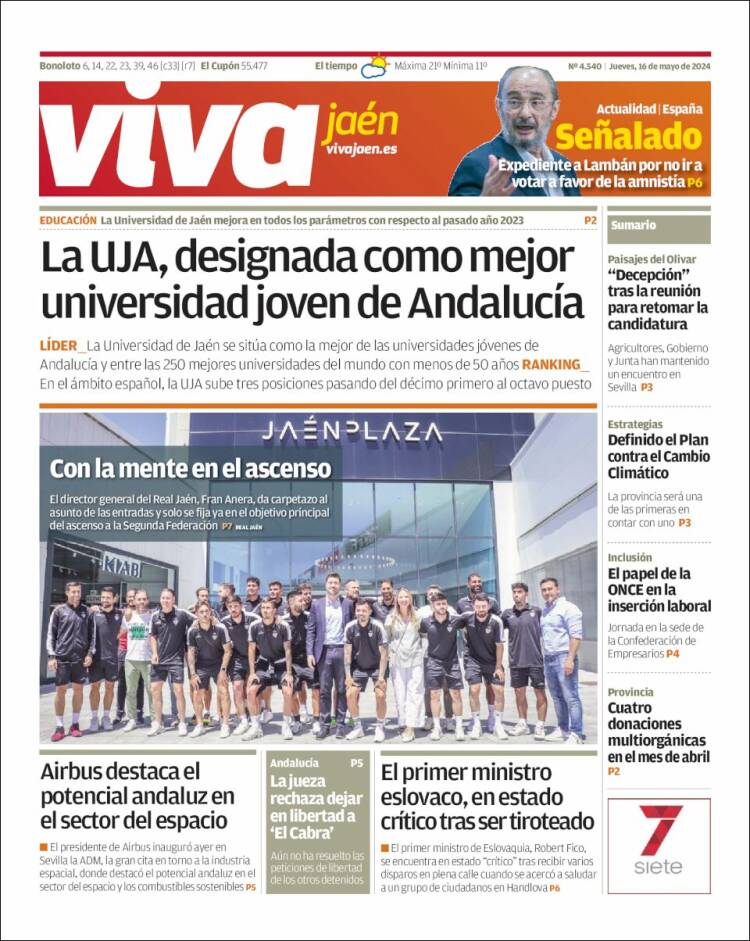 Portada de Viva Jaén (España)