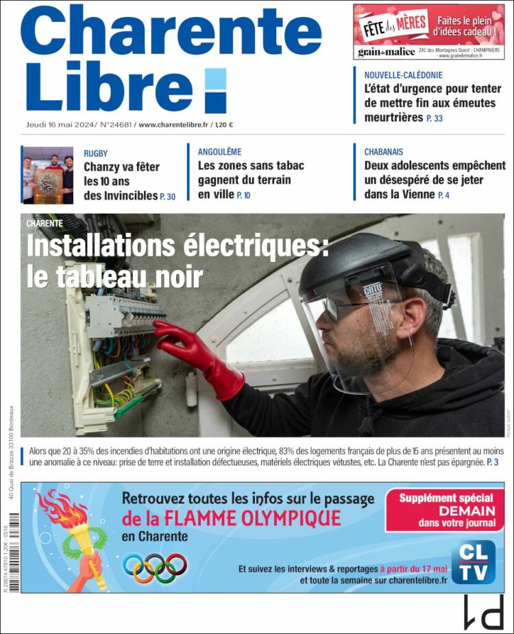 Portada de Charente Libre (Francia)