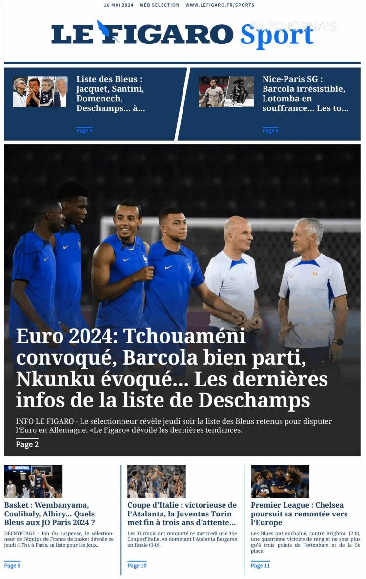 Portada de Le Figaro Sport (Francia)