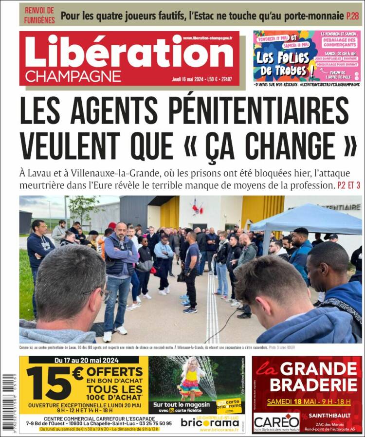 Portada de Libération Champagne (Francia)