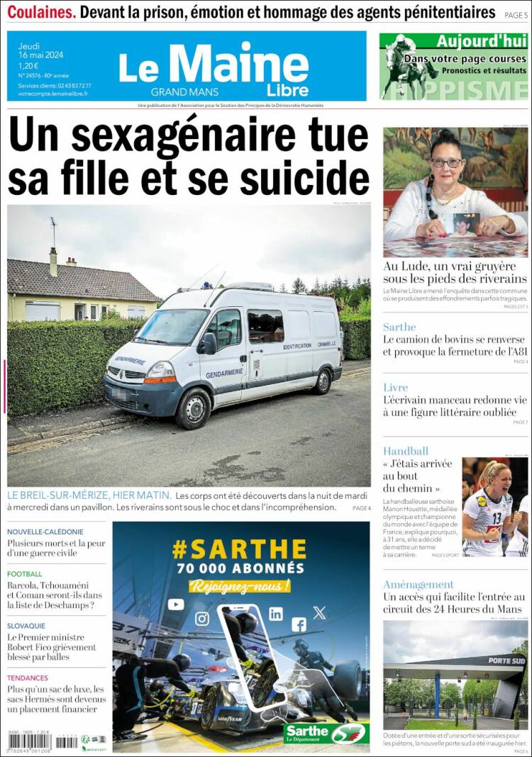Portada de Le Maine Libre (Francia)