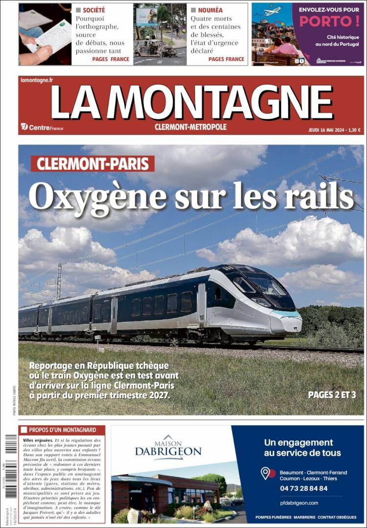 Portada de La Montagne (Francia)