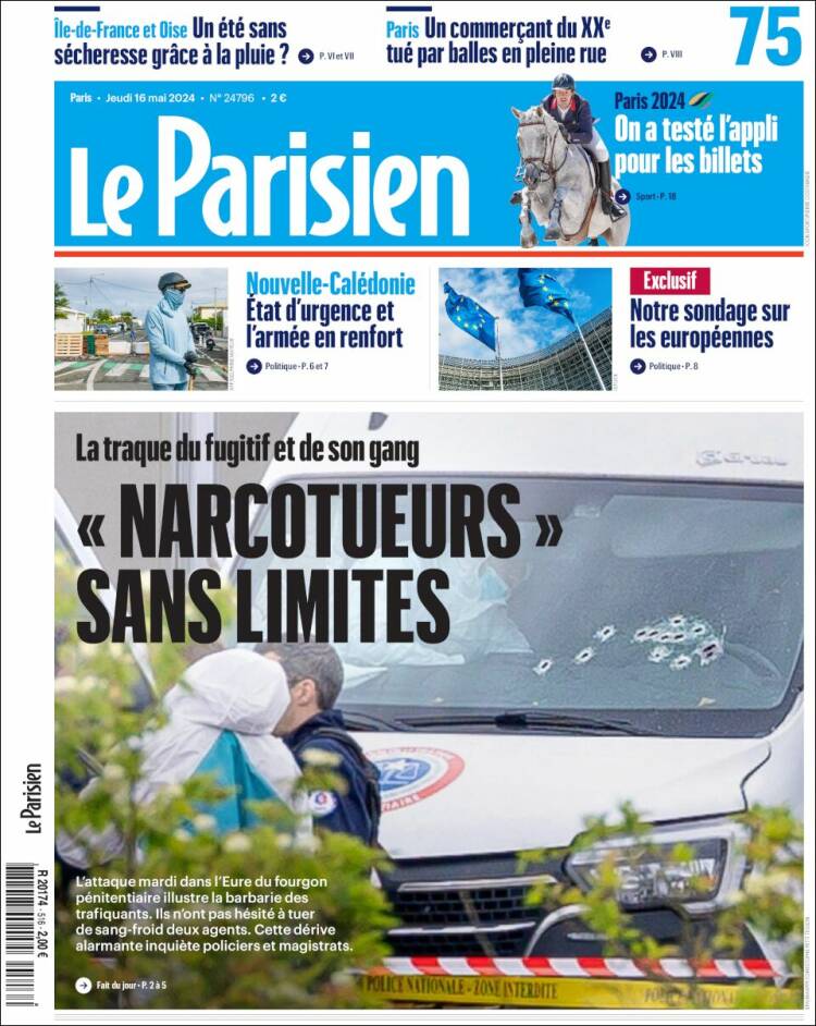 Portada de Le Parisien (Francia)