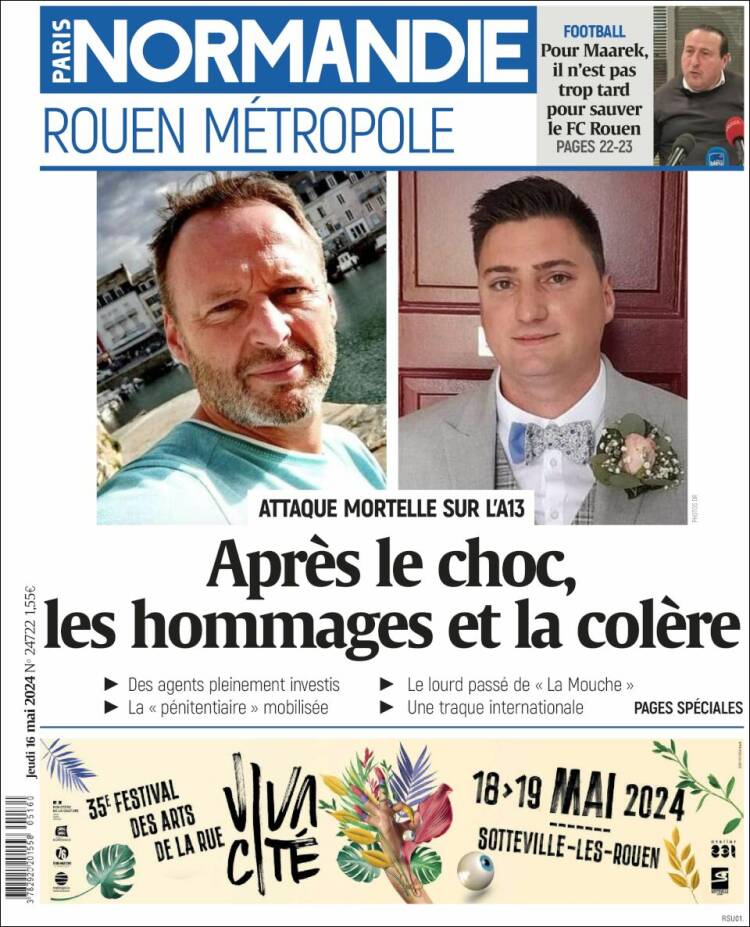 Portada de Paris Normandie (Francia)