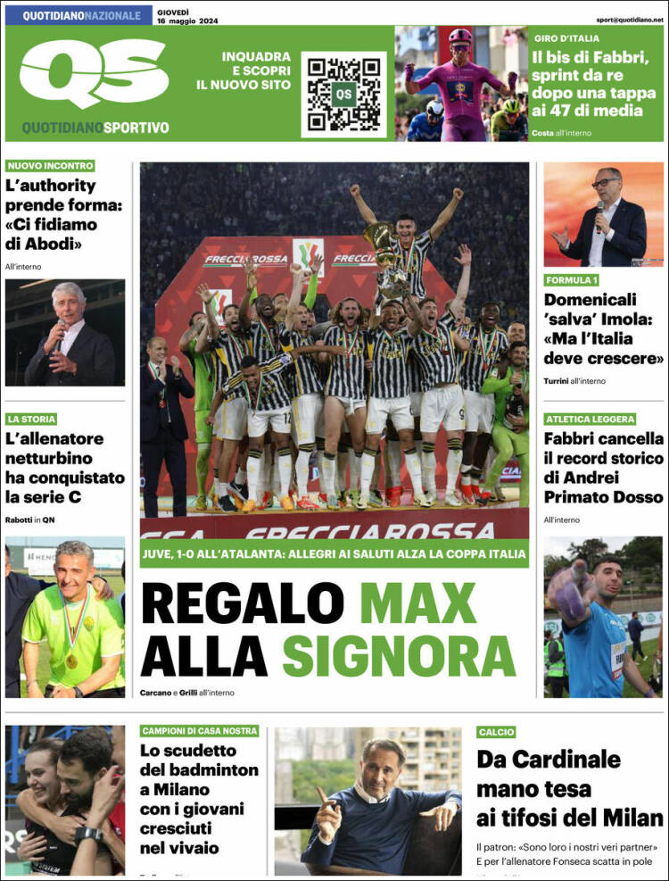 Portada de Quotidiano Sportivo (Italia)