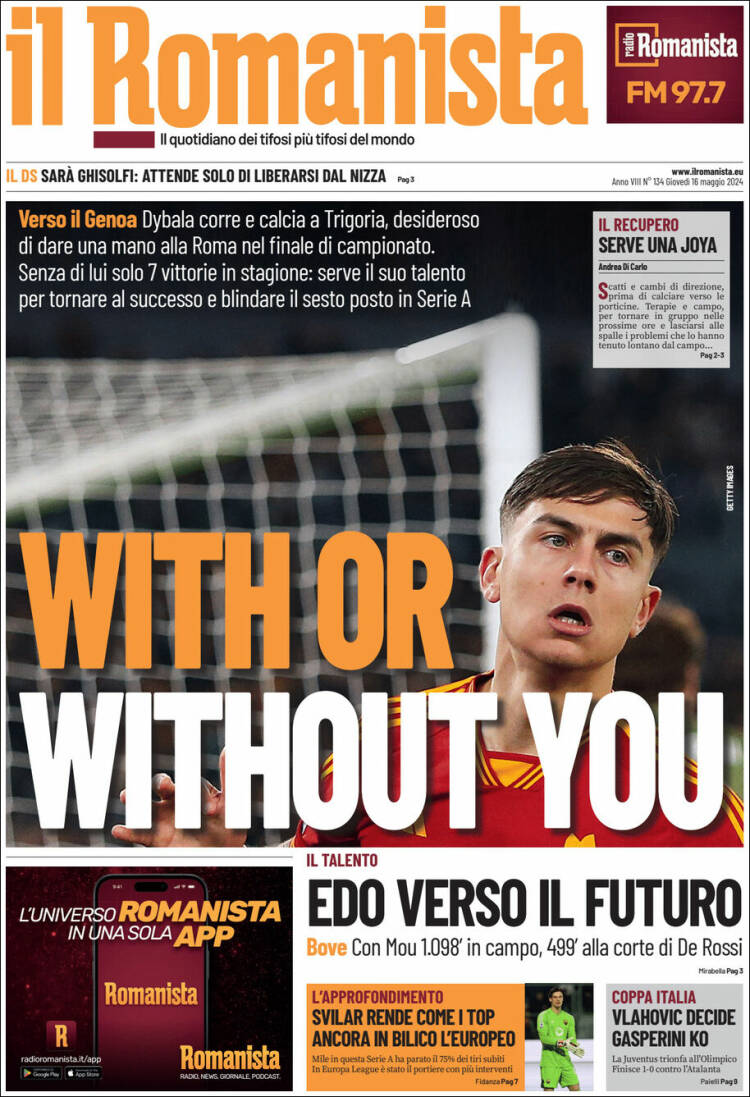 Portada de Romanista (Italia)