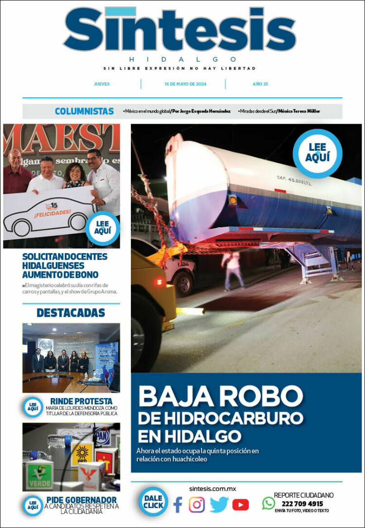 Portada de Sistesis - Hidalgo (M&eacute;xico)