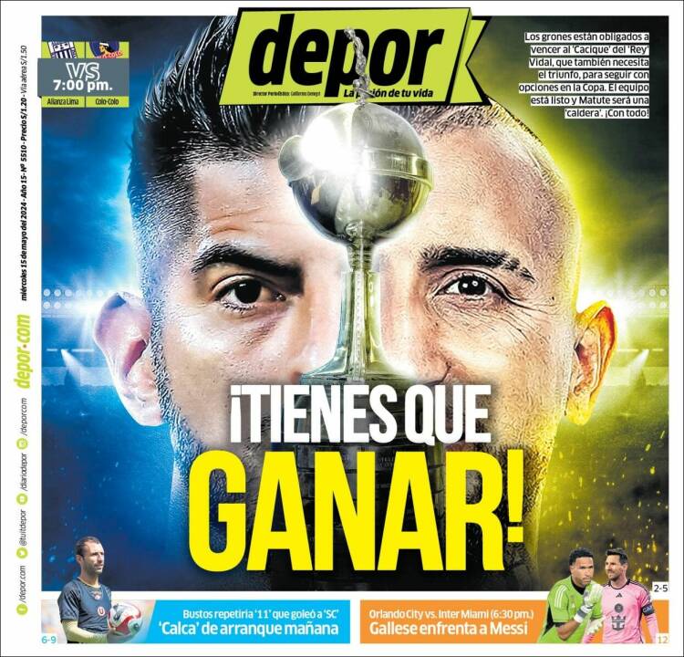 Portada de Depor (Per&uacute;)