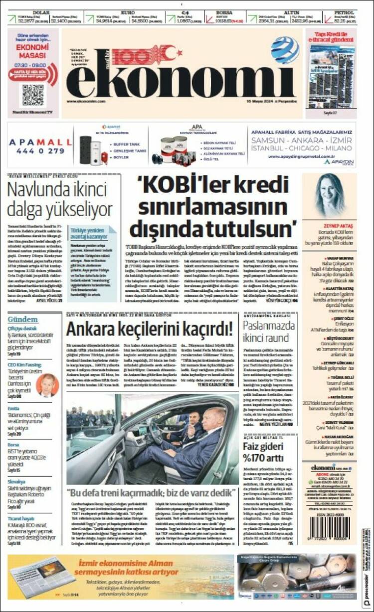 Portada de Dünya (Turqu&iacute;a)