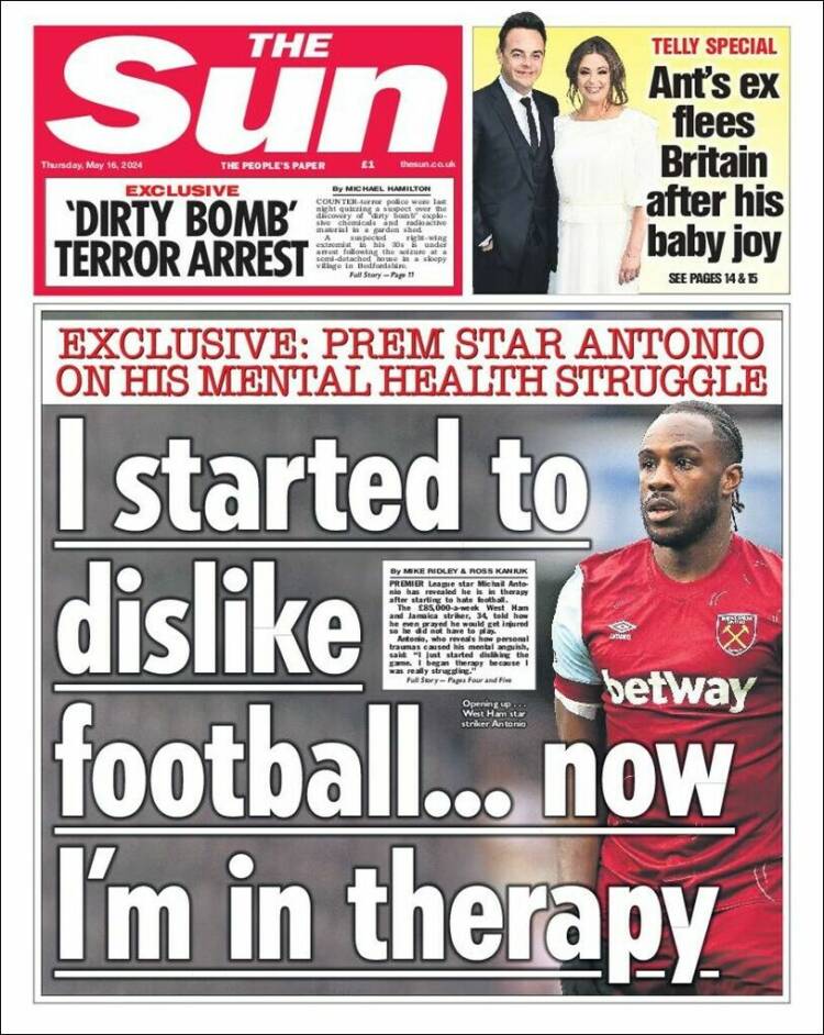 Portada de The Sun (Reino Unido)