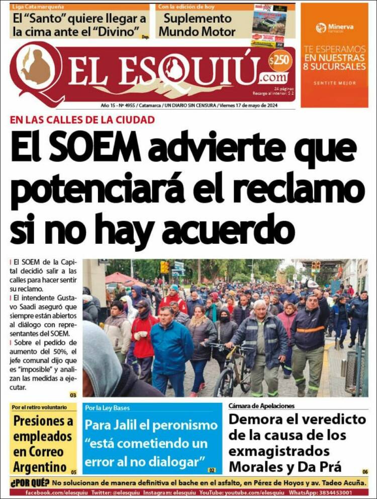Portada de El Esquiu (Argentina)