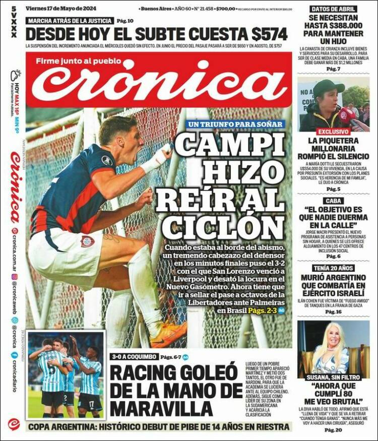 Portada de La Voz del Chaco (Argentina)