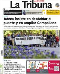 Portada de La Tribuna de Albacete (España)