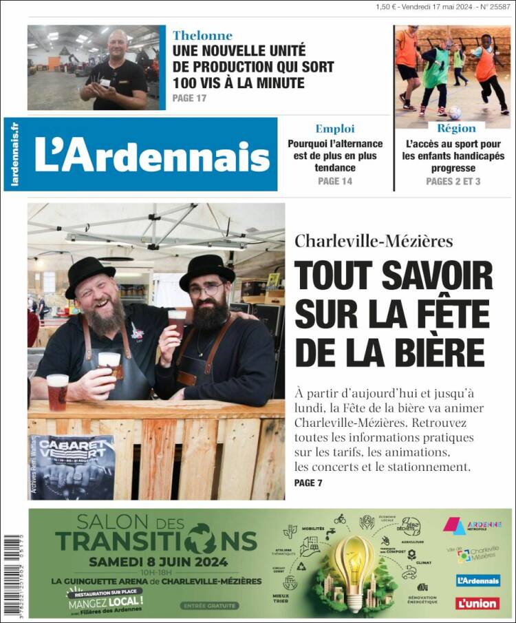 Portada de L'Ardenais (Francia)