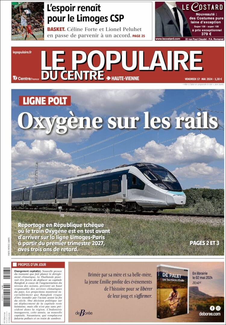 Portada de Le Populaire du Centre (Francia)