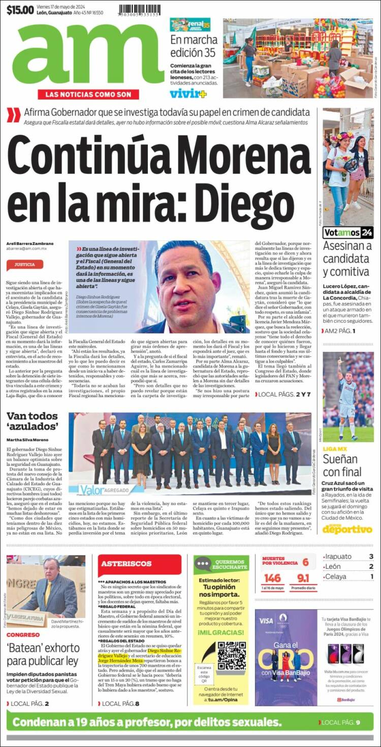 Portada de Al Día A.M. (M&eacute;xico)