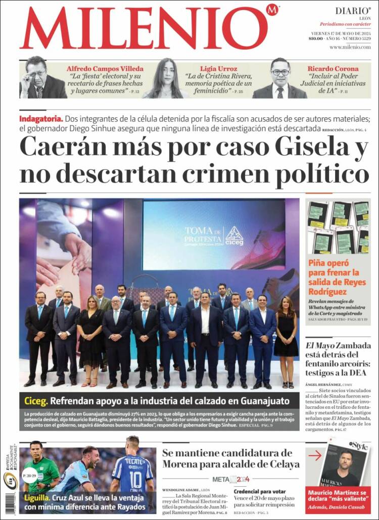 Portada de Milenio de León (M&eacute;xico)