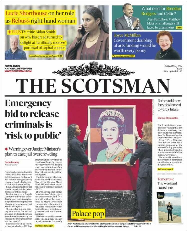 Portada de The Scotsman (Reino Unido)