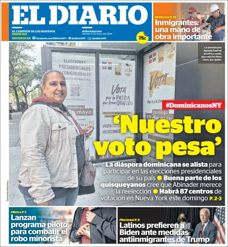 Portada de El Diario NY (USA)