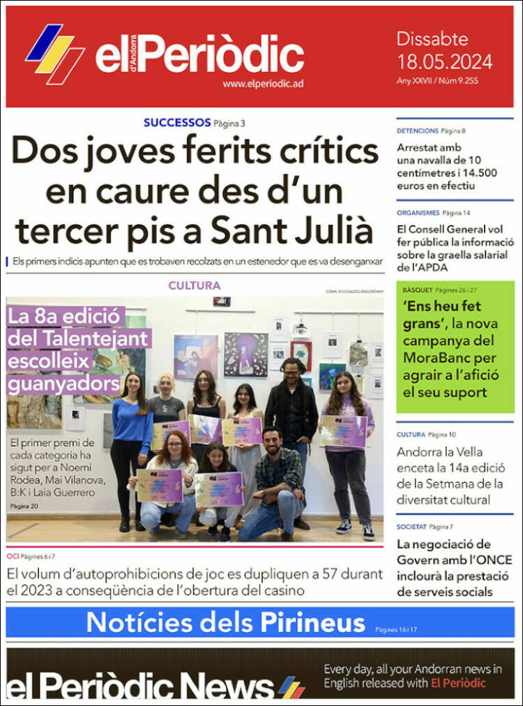 Portada de El Periòdic d'Andorra (Andorra)