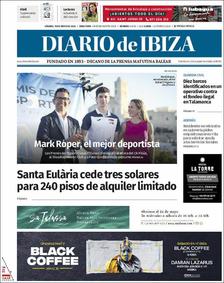 Portada de Diario de Ibiza (España)