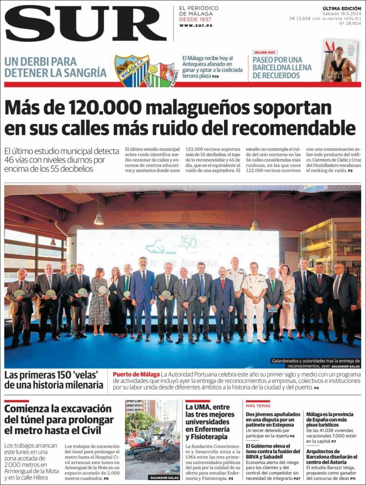 Portada de Diario el Sur (España)