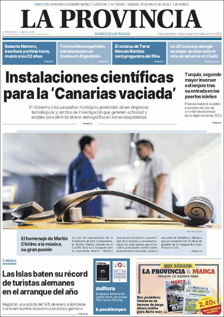 Portada de La Provincia (España)