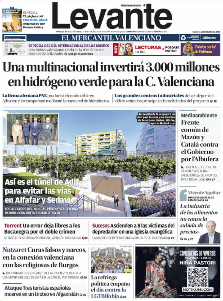 Portada de Levante (España)