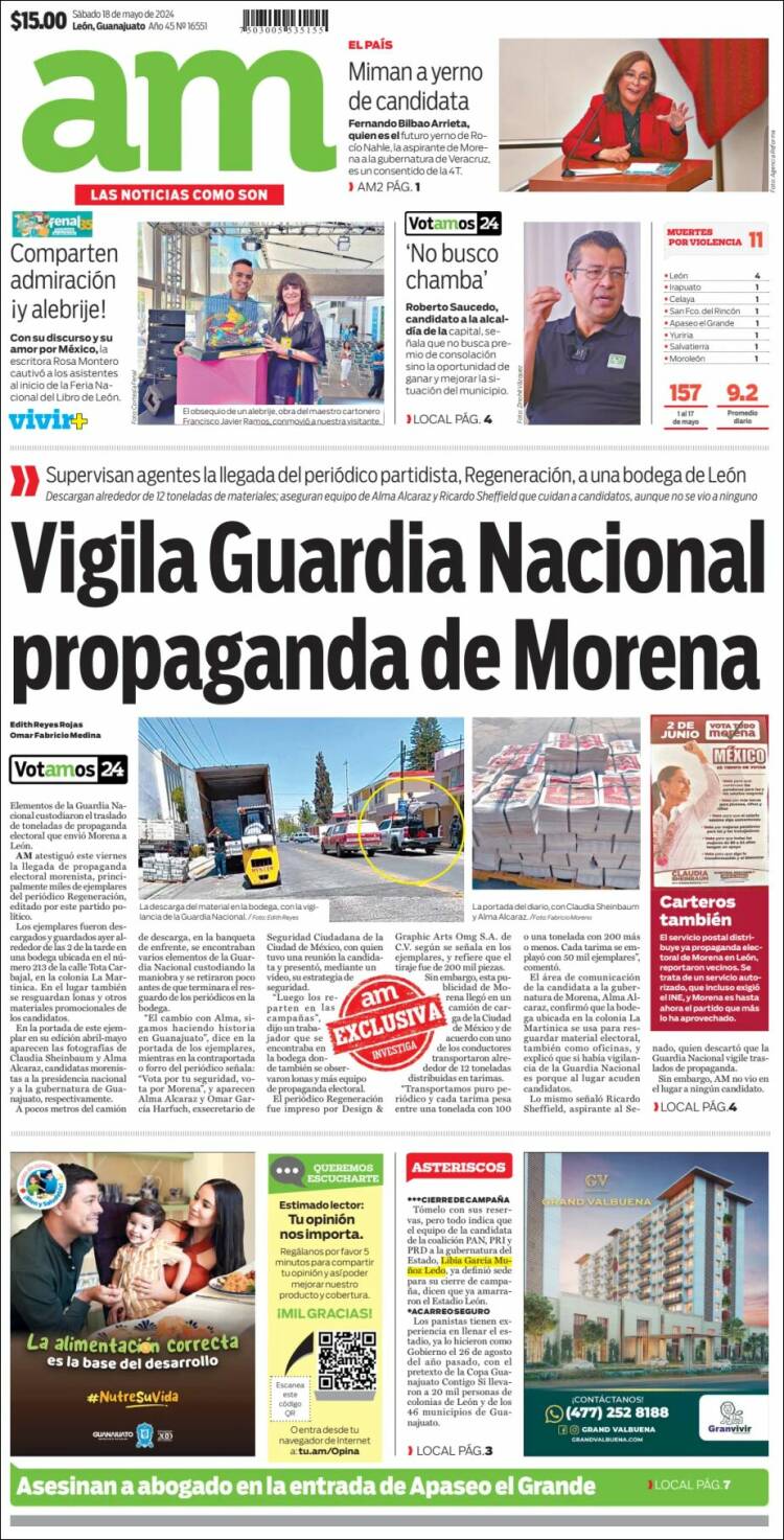 Portada de Al Día A.M. (M&eacute;xico)