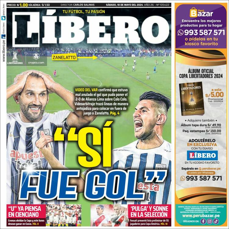 Portada de Líbero (Per&uacute;)