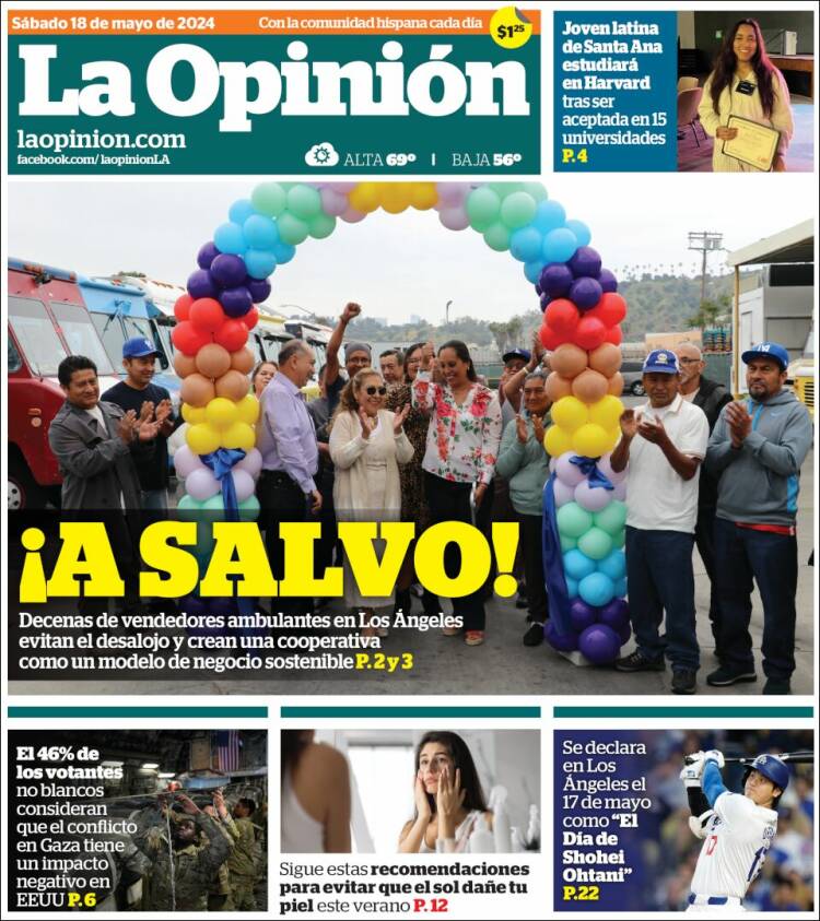 Portada de La Opinión (USA)