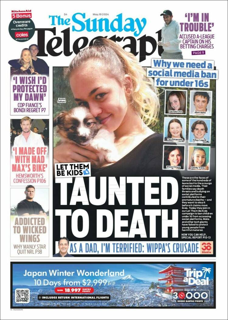 Portada de The Daily Telegraph (Australia)