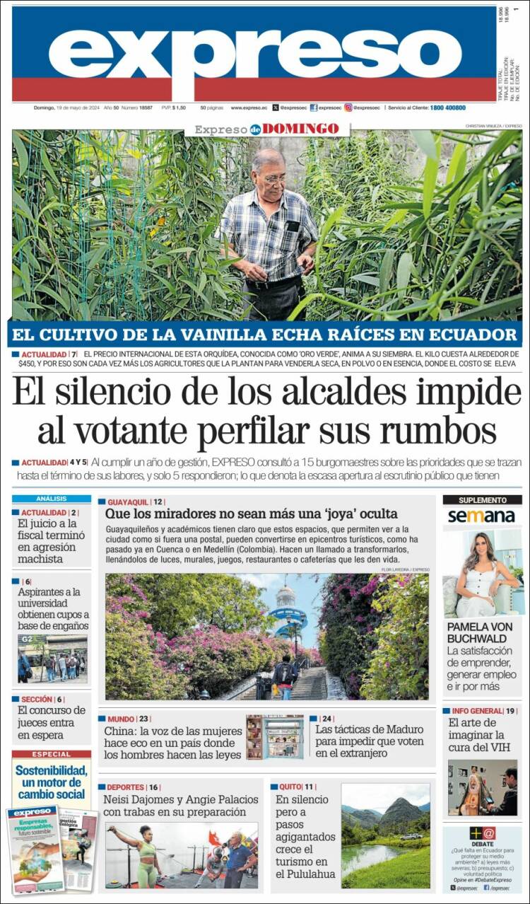 Portada de Expreso (Ecuador)