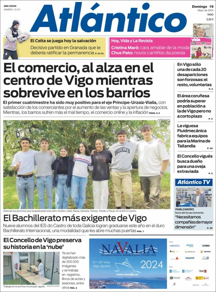 Portada de Atlántico Diario (España)