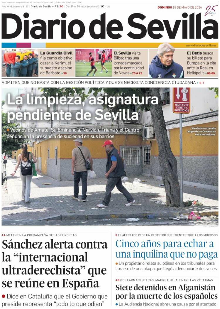 Portada de Diario de Sevilla (España)