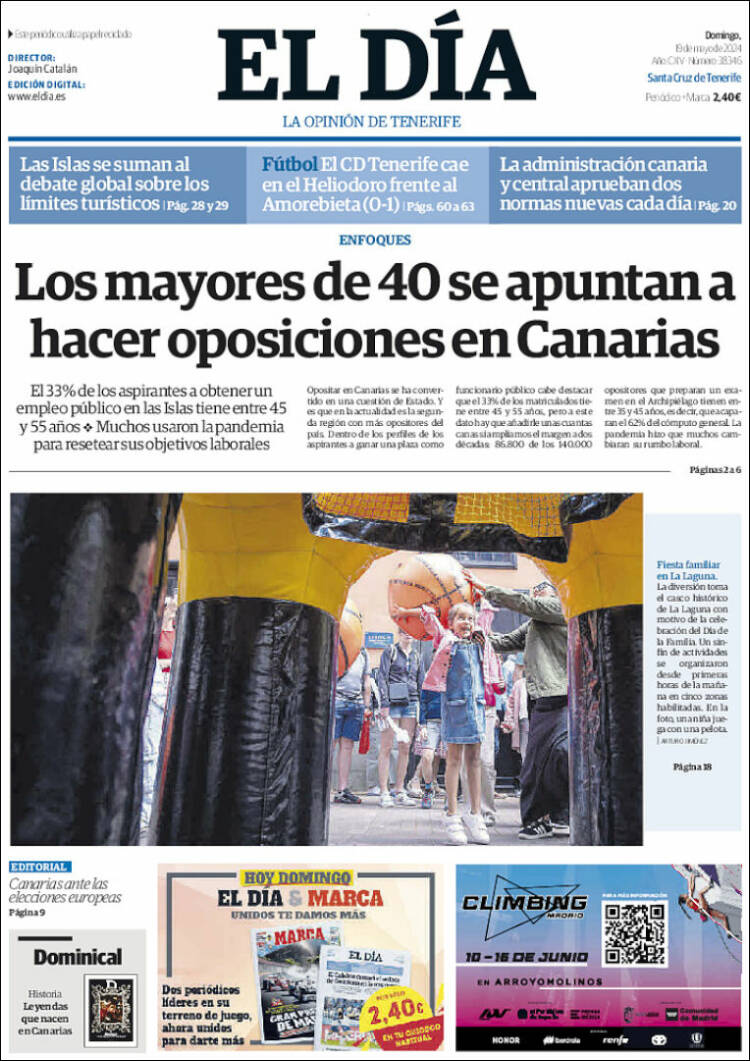 Portada de El Día (España)