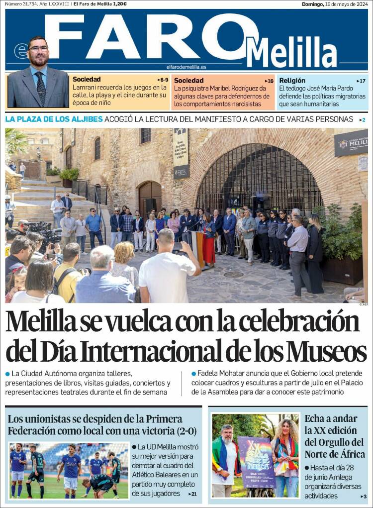 Portada de El Faro de Melilla (España)