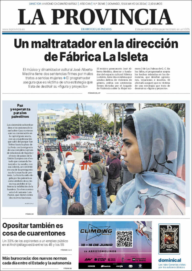 Portada de La Provincia (España)