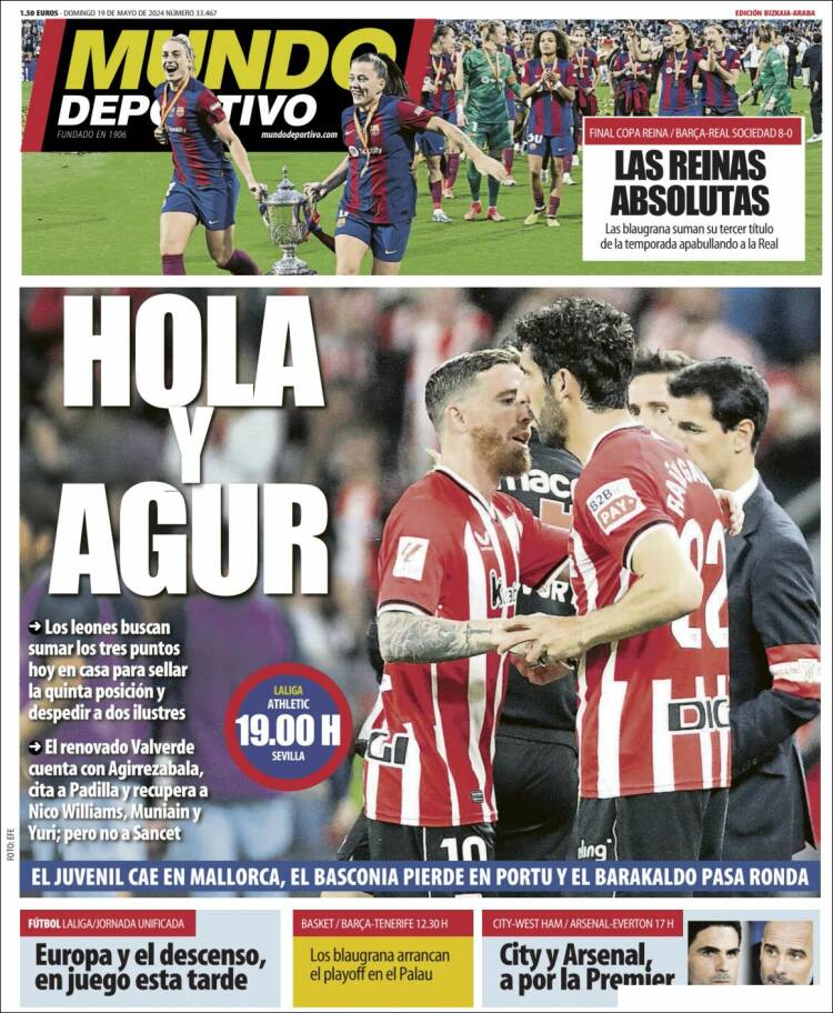 Portada de Mundo Deportivo Bizkaia (España)