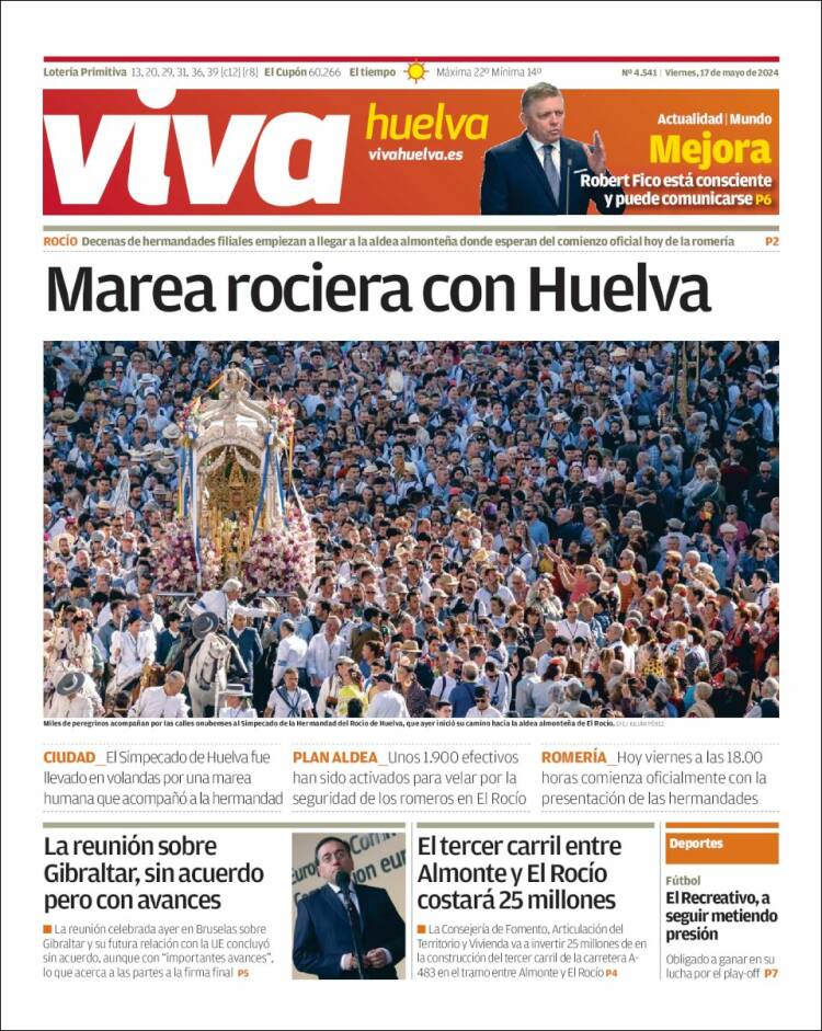 Portada de Viva Huelva (España)