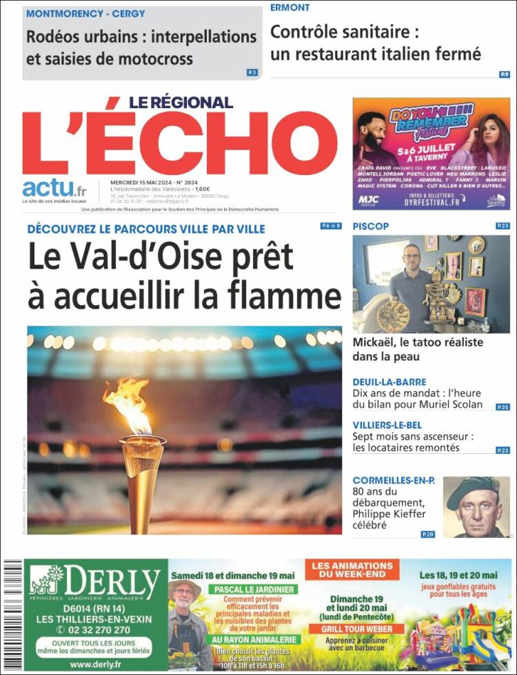 Portada de L'Echo de la Haute-Vienne (Francia)